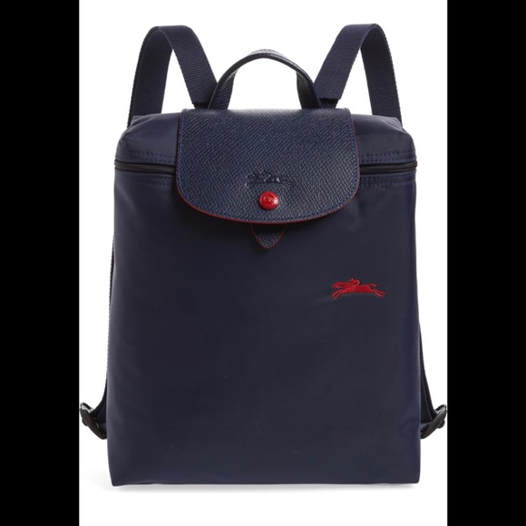 longchamp navy blue backpack